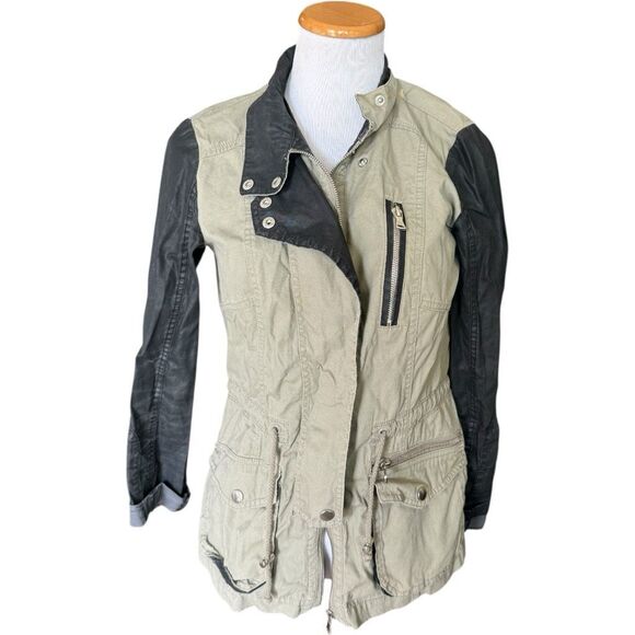 Womens Victoria Torres Bernardo Coated Sleeve Cotton Anorak Jacket - Sz S - Picture 2 of 2